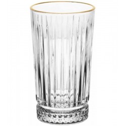 Copo Avulso 280ml Alto com Fio de Ouro Deli Diamante Cristal Ecológico